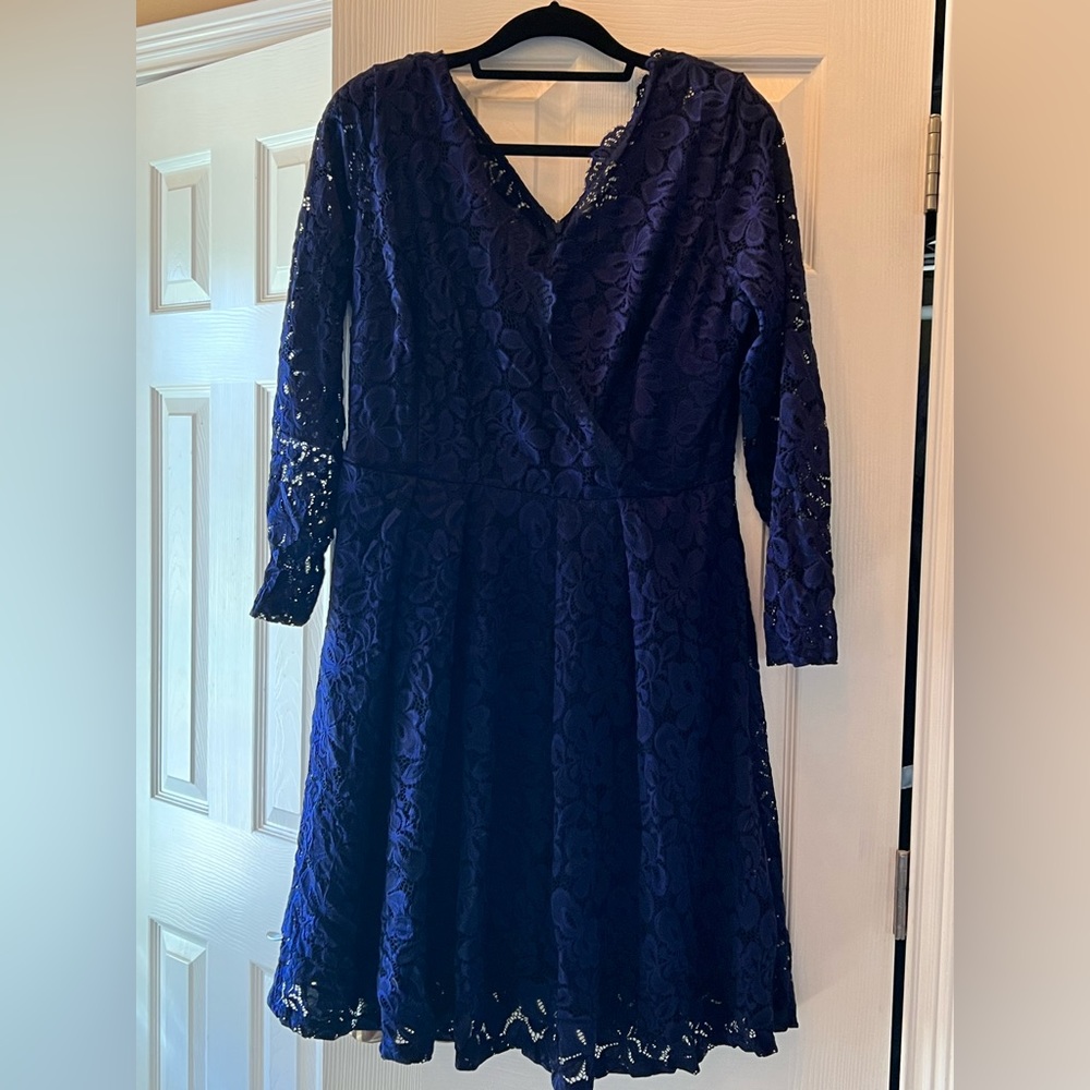 Navy lace dress